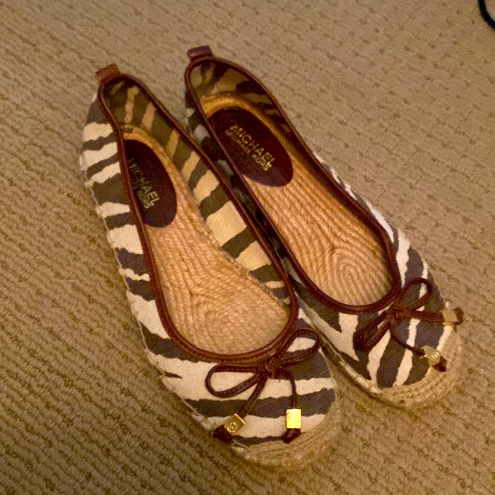 Michael Kors zebra print flats